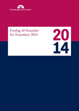 Forsidebillede til forslag til finanslov for 2014